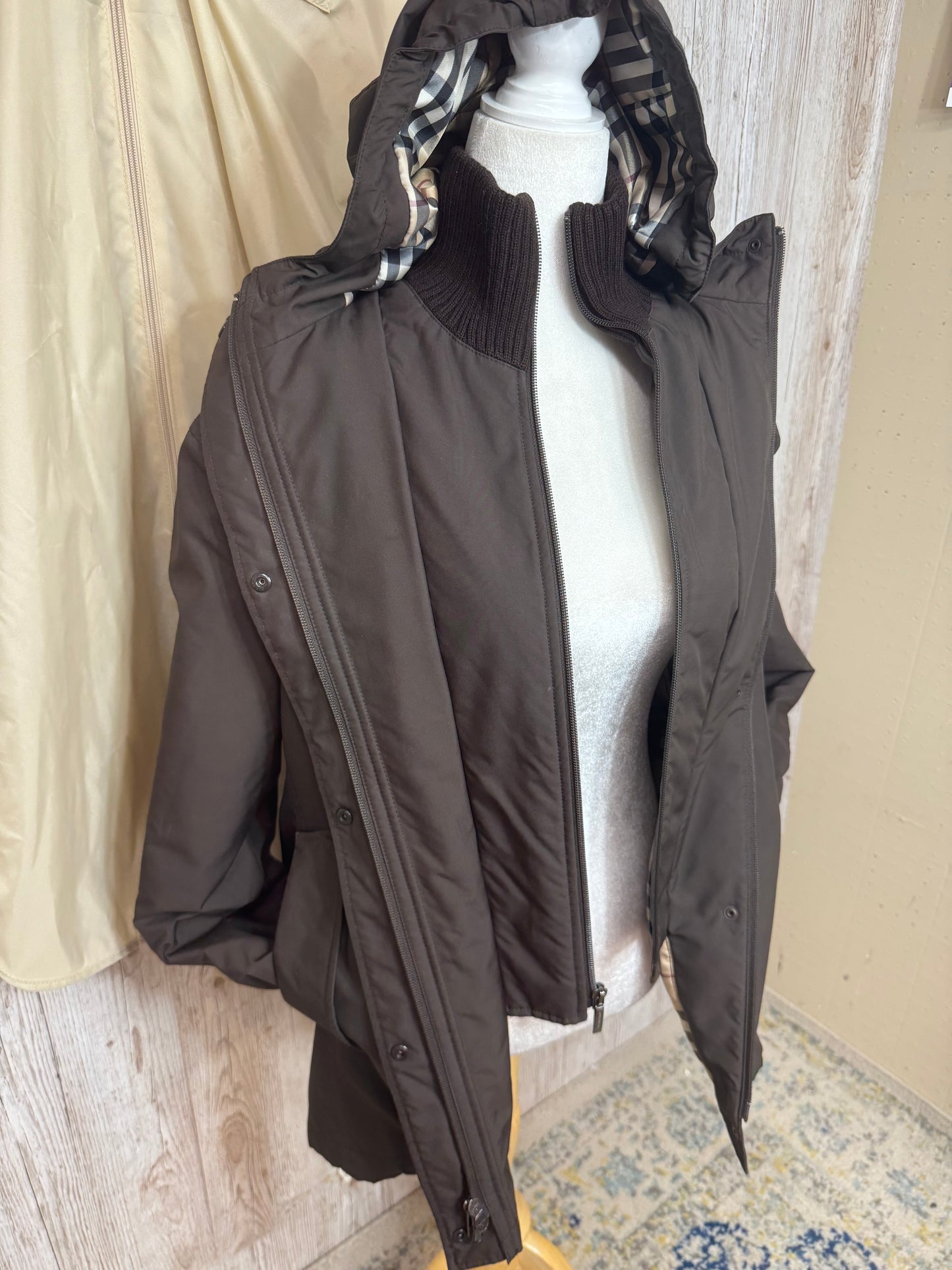 Women’s Hooded Burberry Jacket Size Small