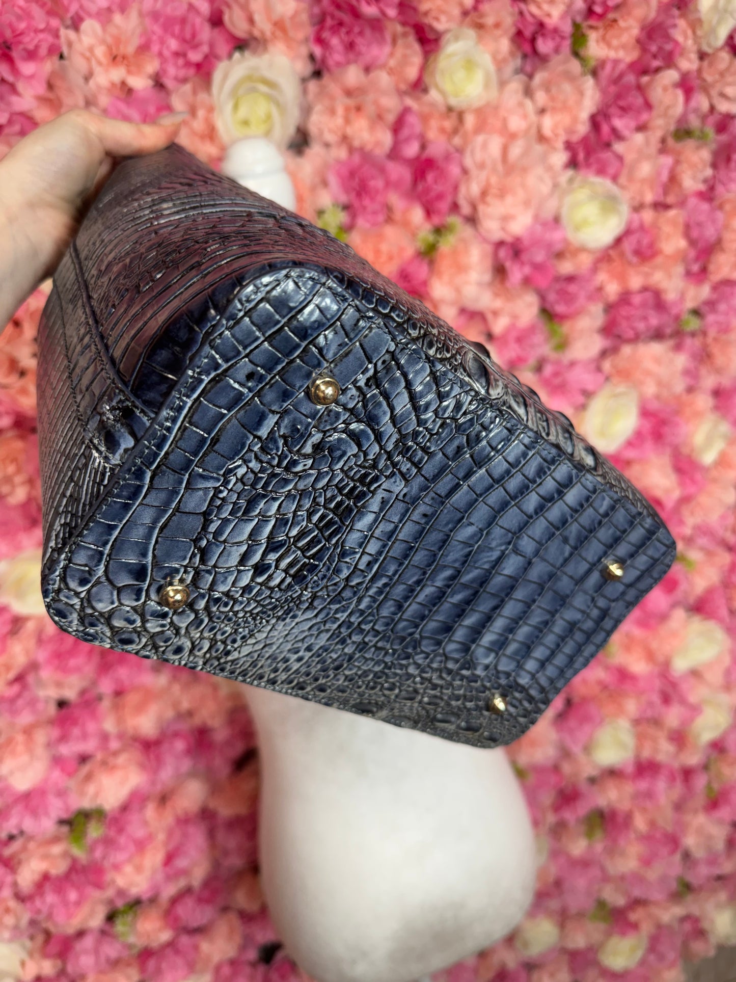 NWOT Navy Metallic Brahmin