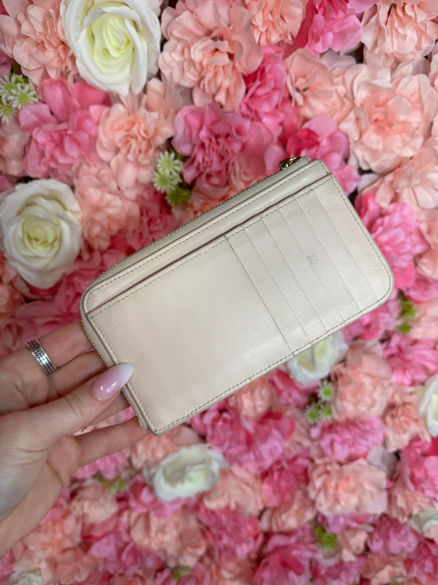 Pink Chloe Horse Print Slim Wallet