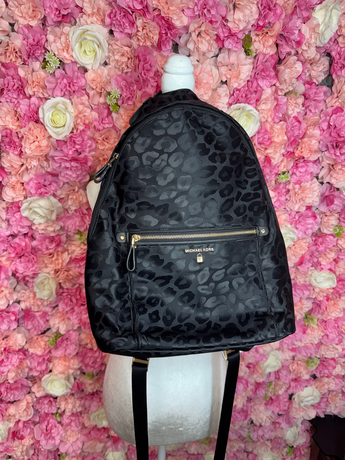 Michael Kors Leopard Nylon Backpack