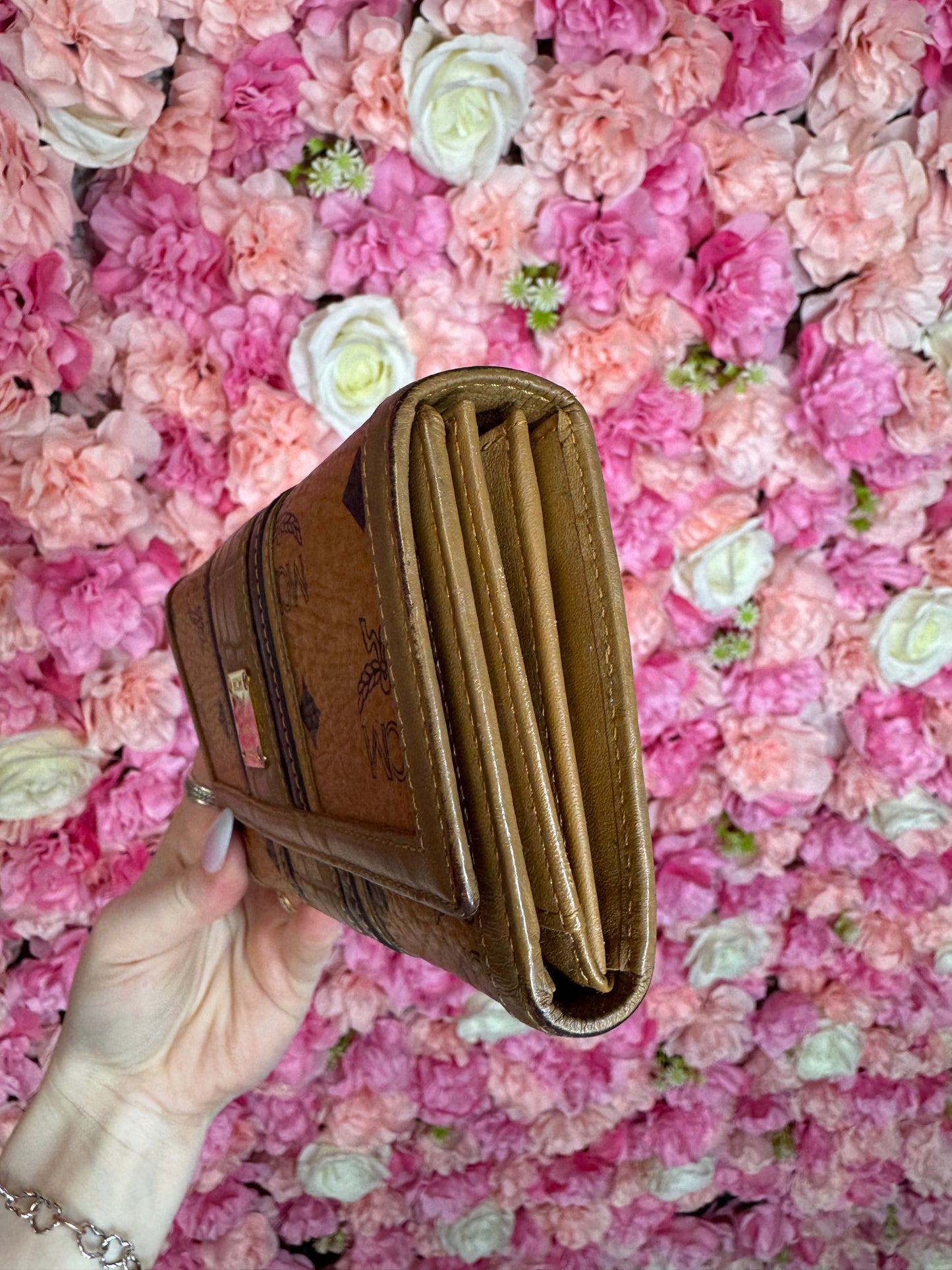MCM Neutral Long Wallet