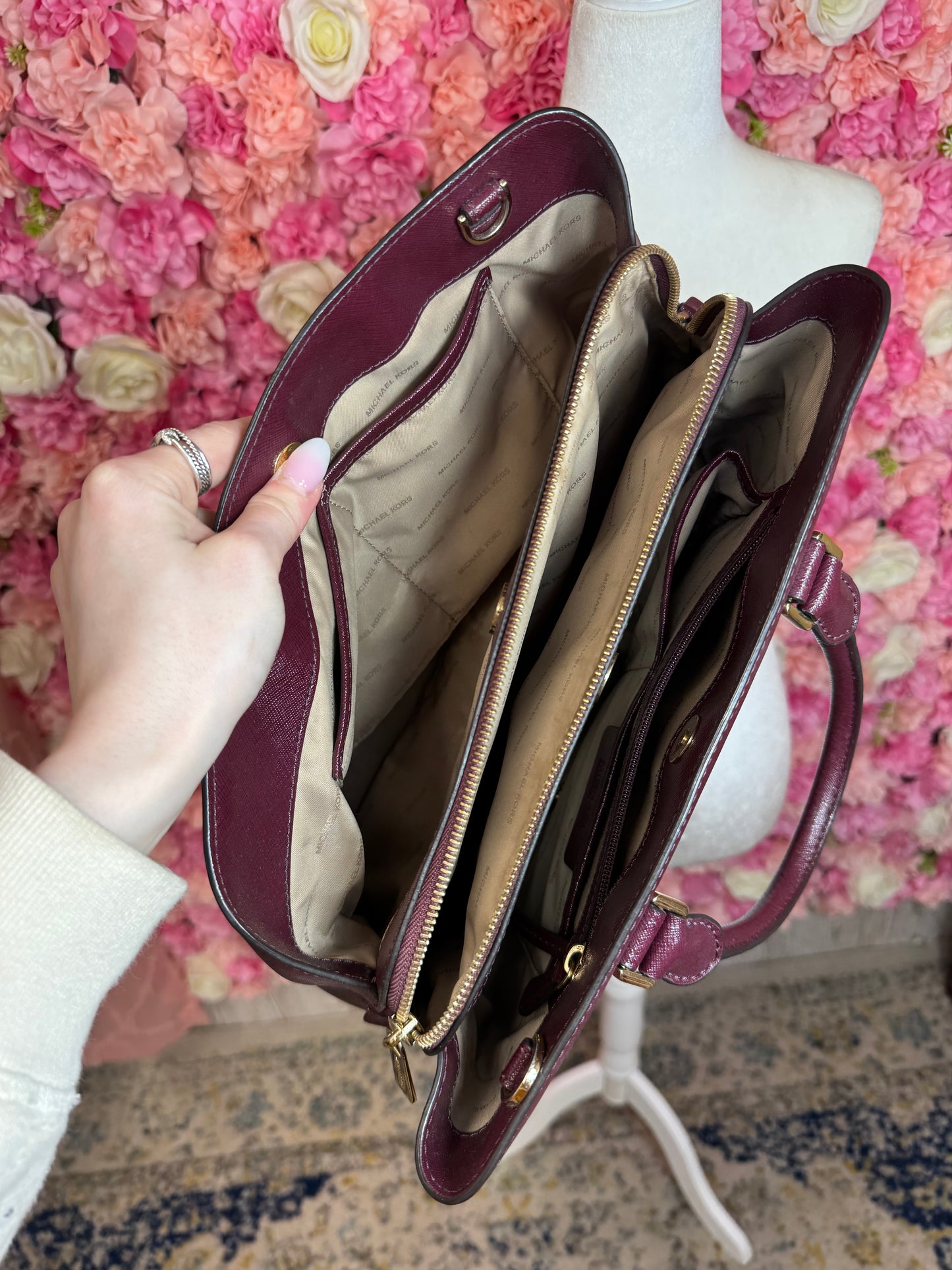 Burgandy Michael Kors Bag No Strap