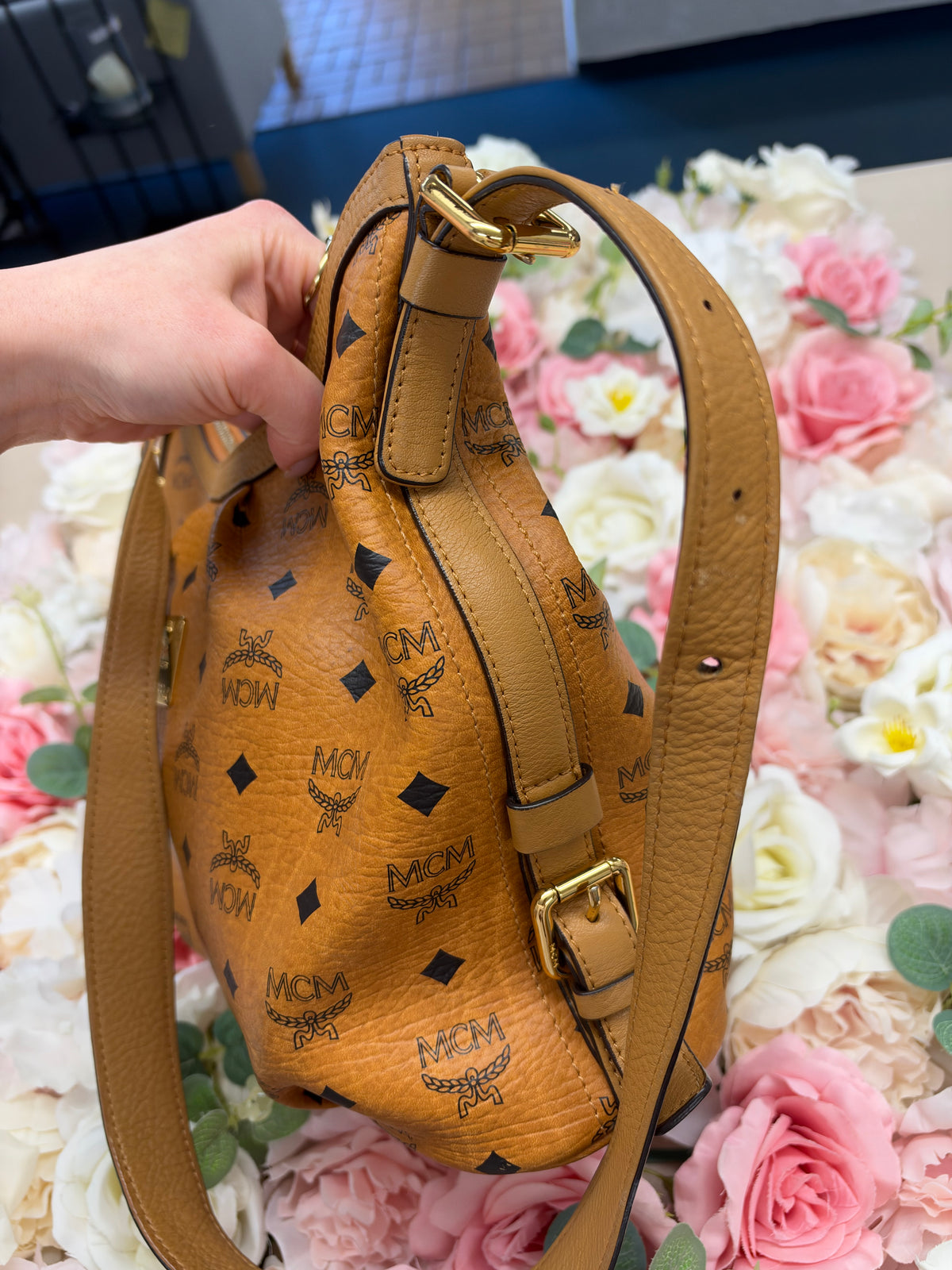 MCM Viestos Hobo Shoulder Bag