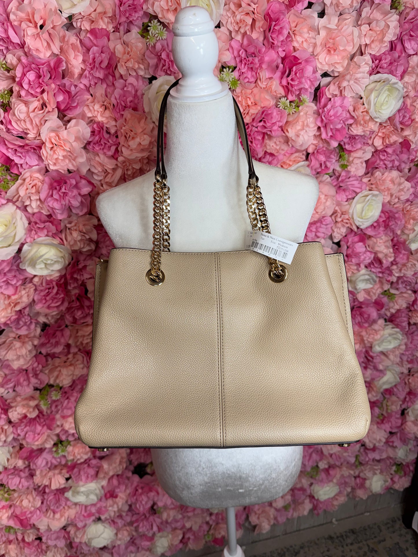 NWT Michael Kors Teagen Leather Satchel Rt $448