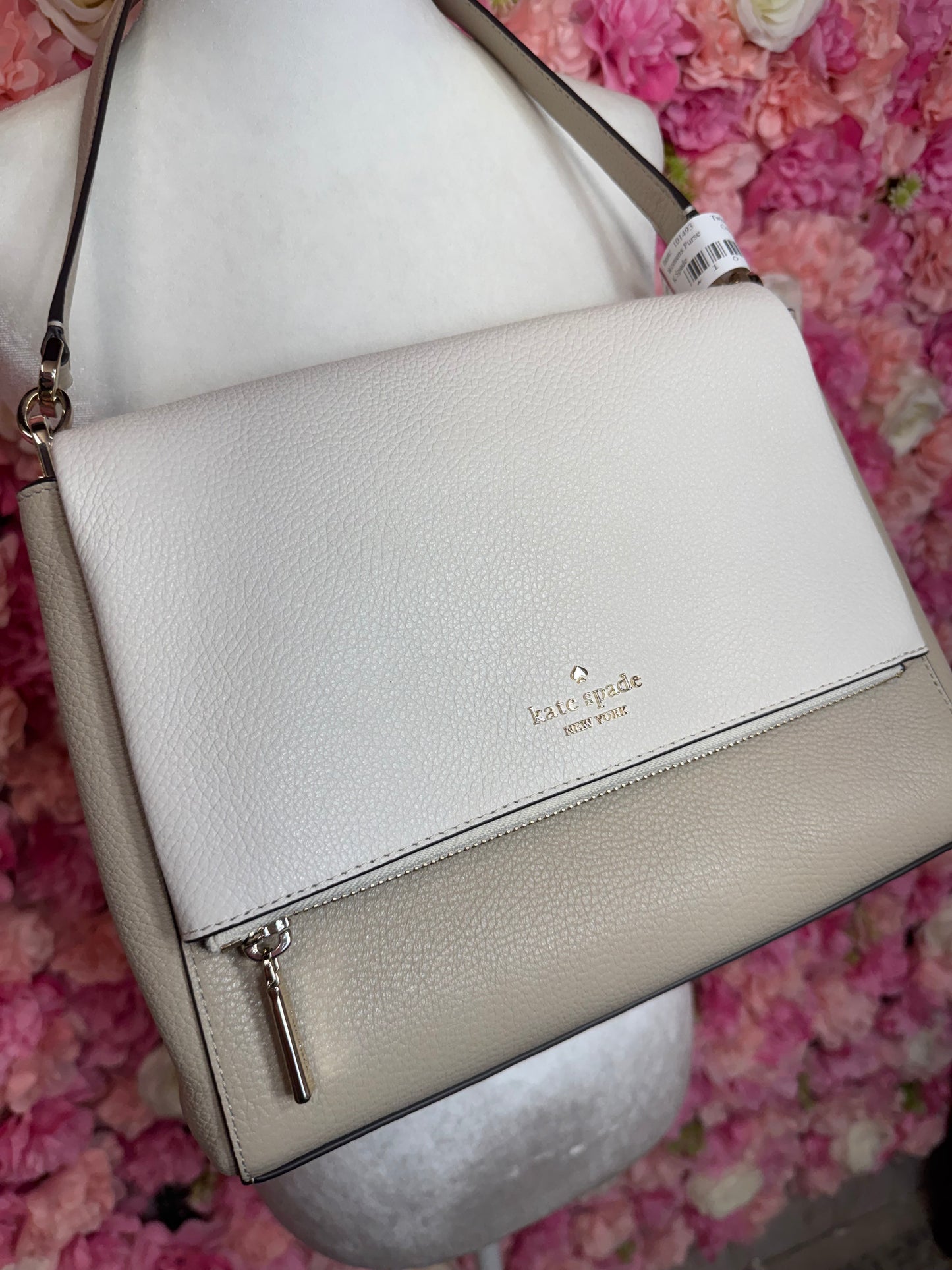 Taupe & Cream Kate Spade Shoulder Bag