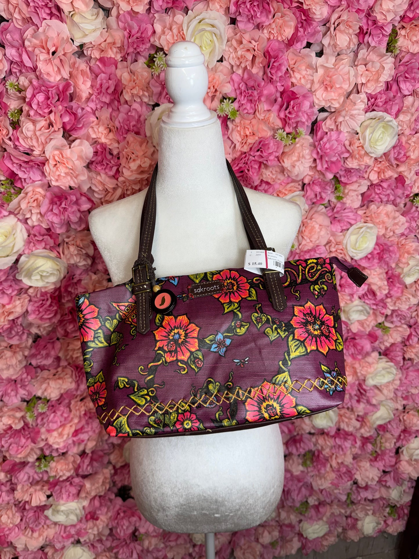 SaxRoots Purple Floral Bag