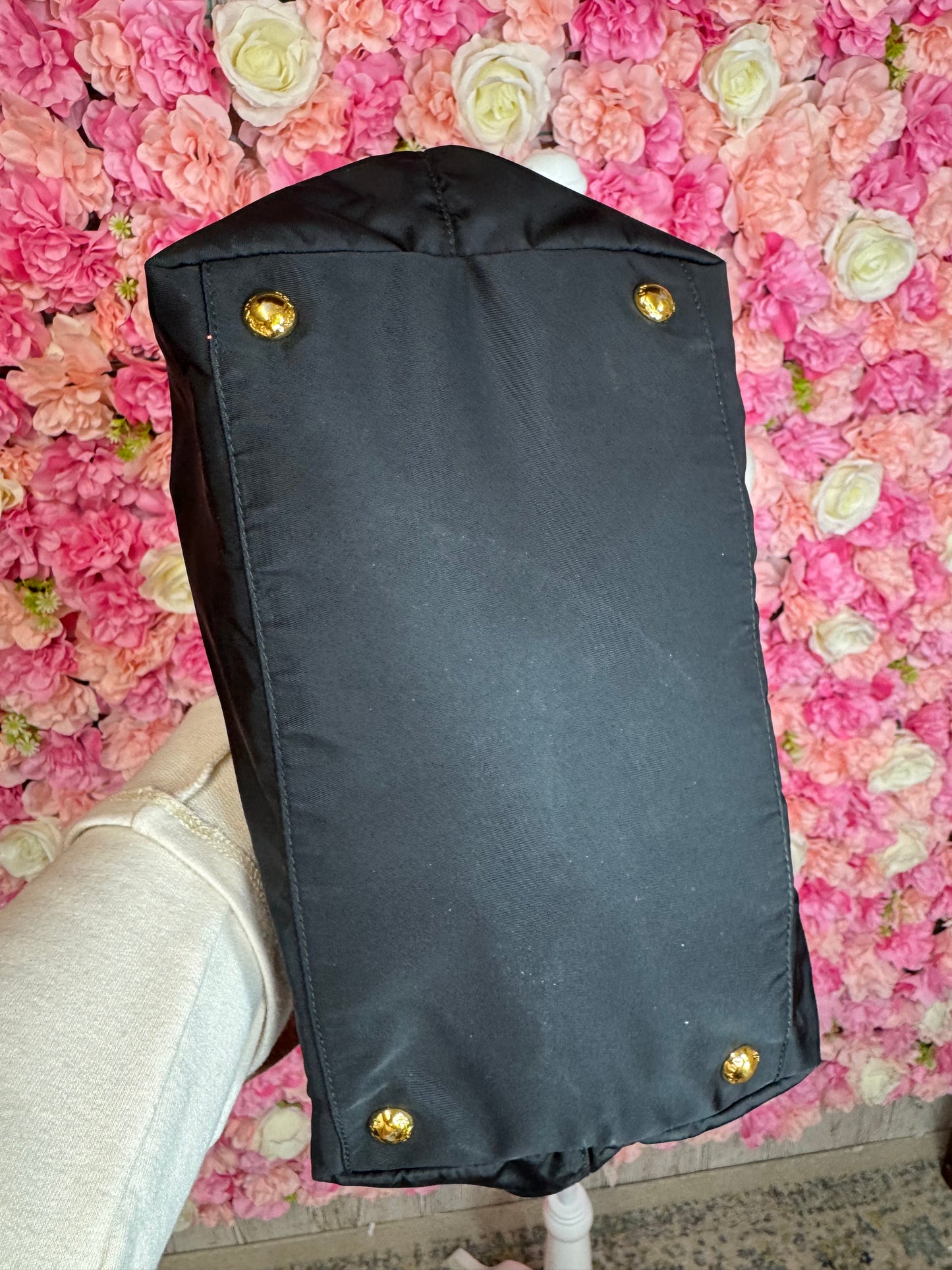 Prada Nylon Black and Gold Hardware Bow Bag