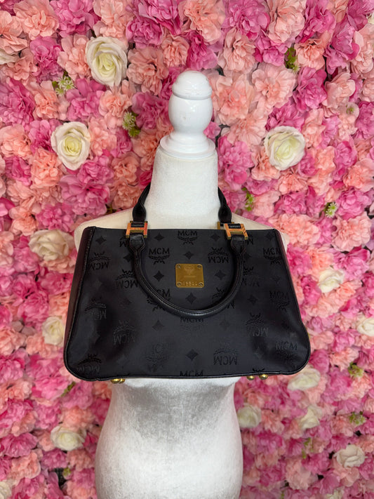 Black With Gold Hardware MCM Bag