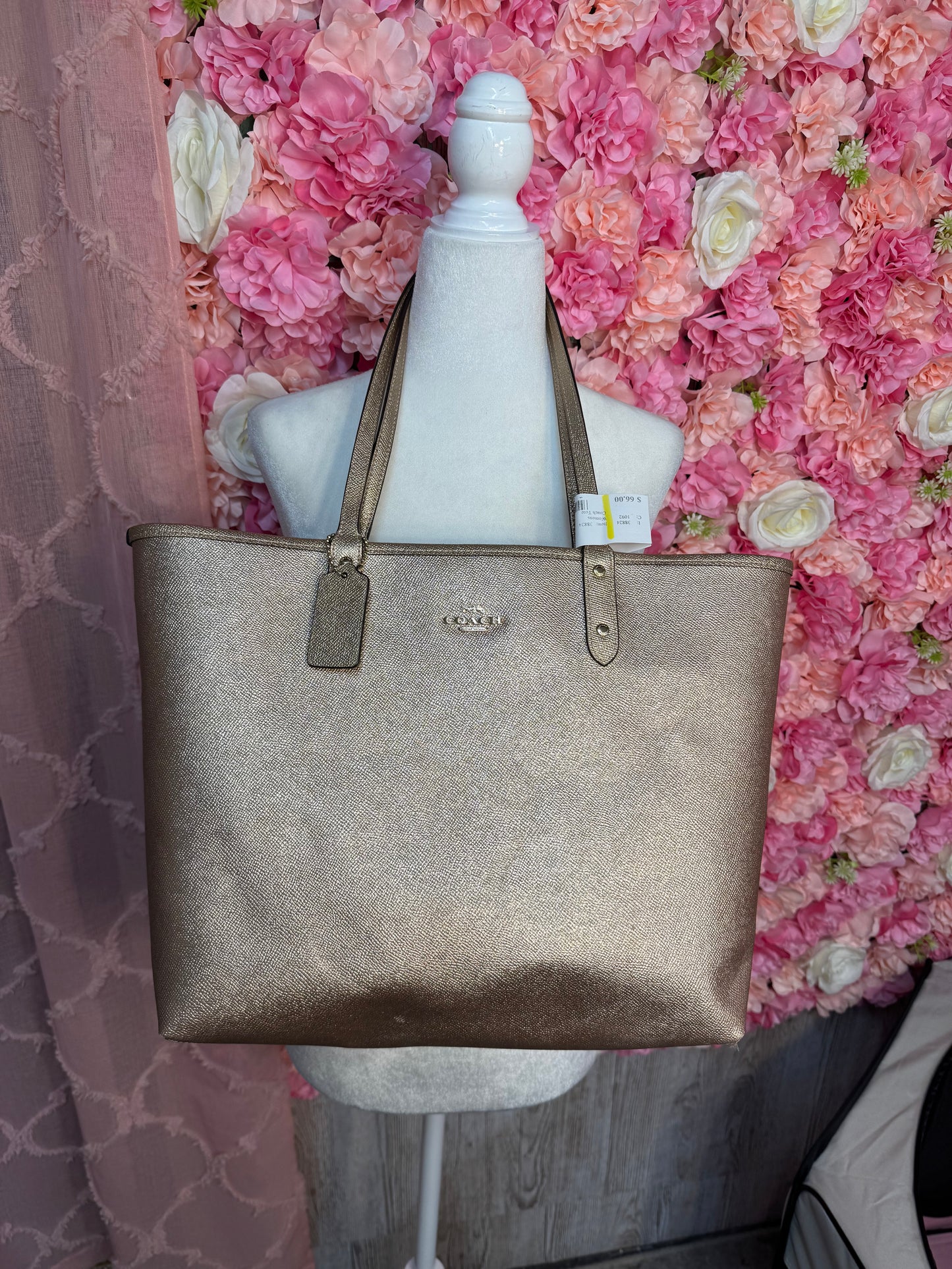 Reversible Coach Tote Bag Neutral & Rose Gold