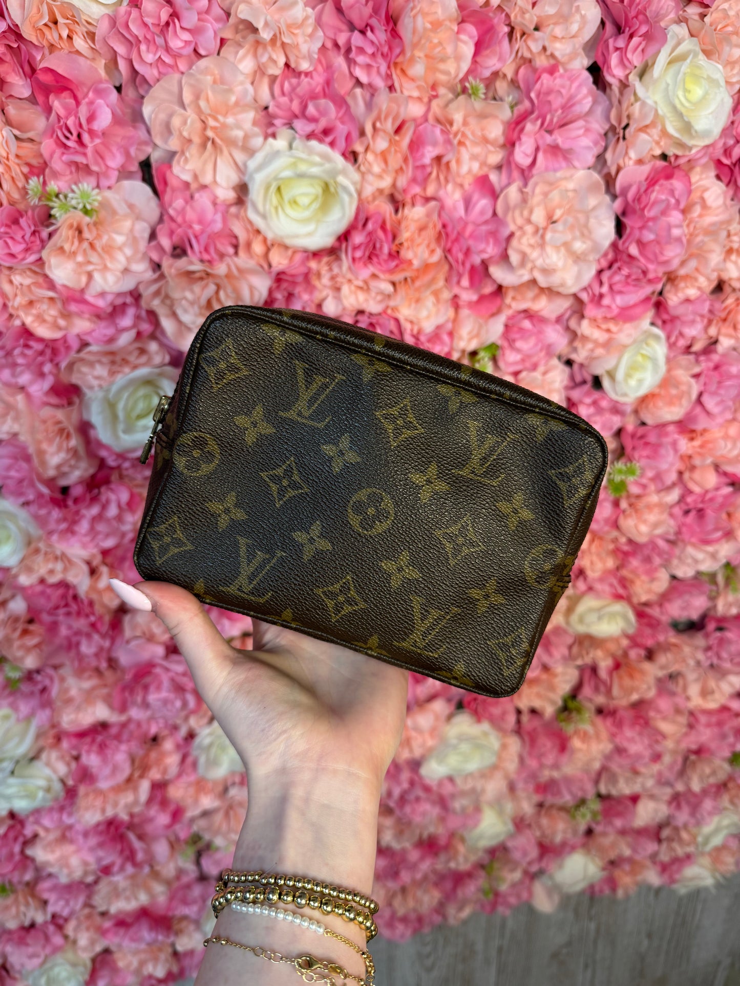 Louis Vuitton Trousse Toiletry Makeup Bag Made In France