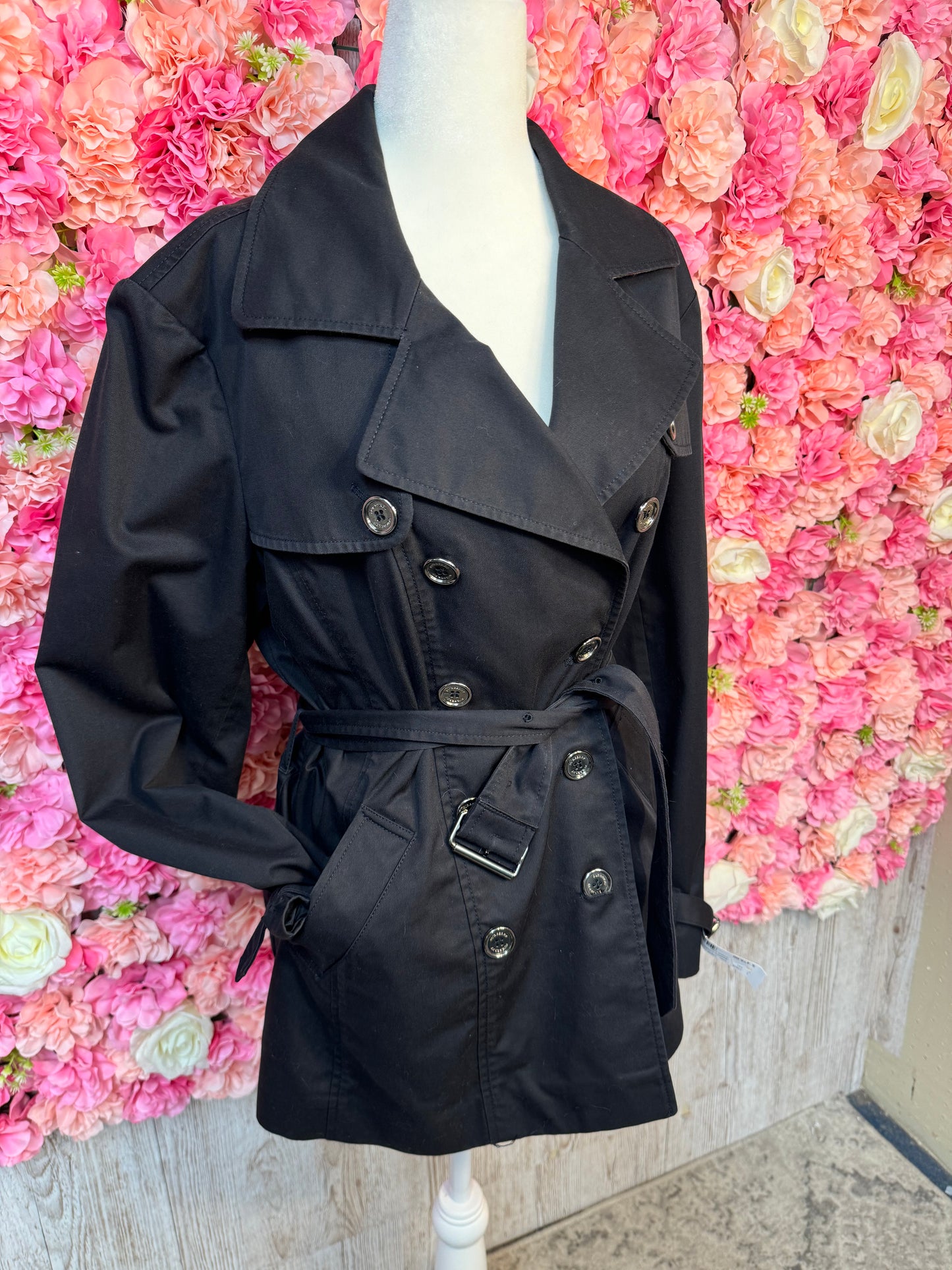 Black Burberry Brit Trench Coat Size 10