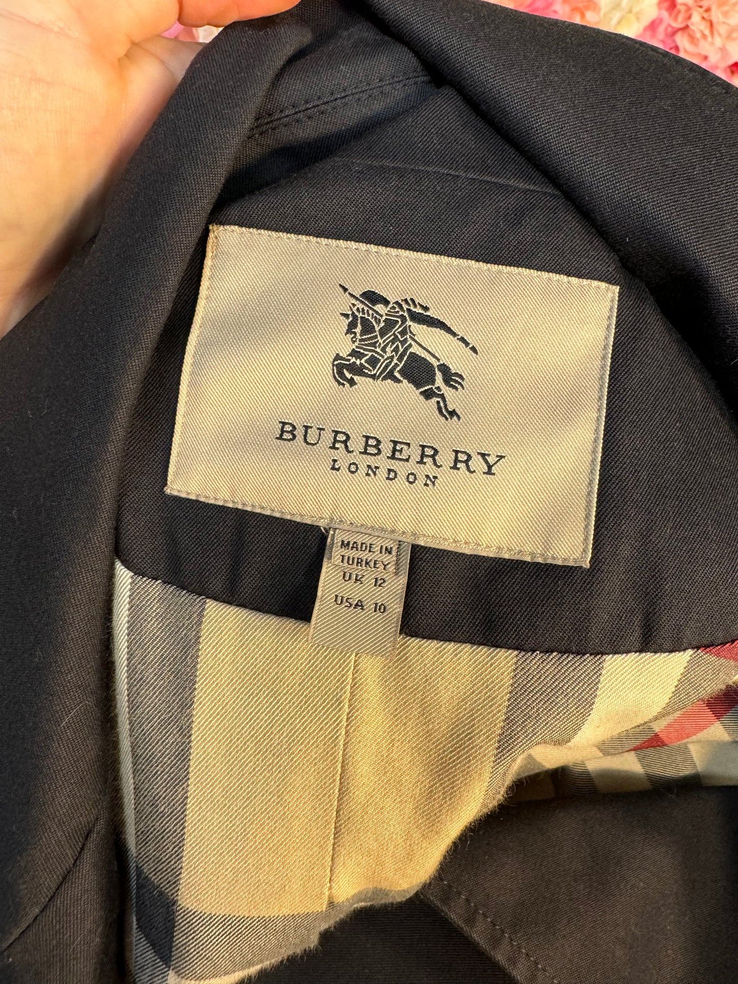 Black Burberry Brit Trench Coat Size 10