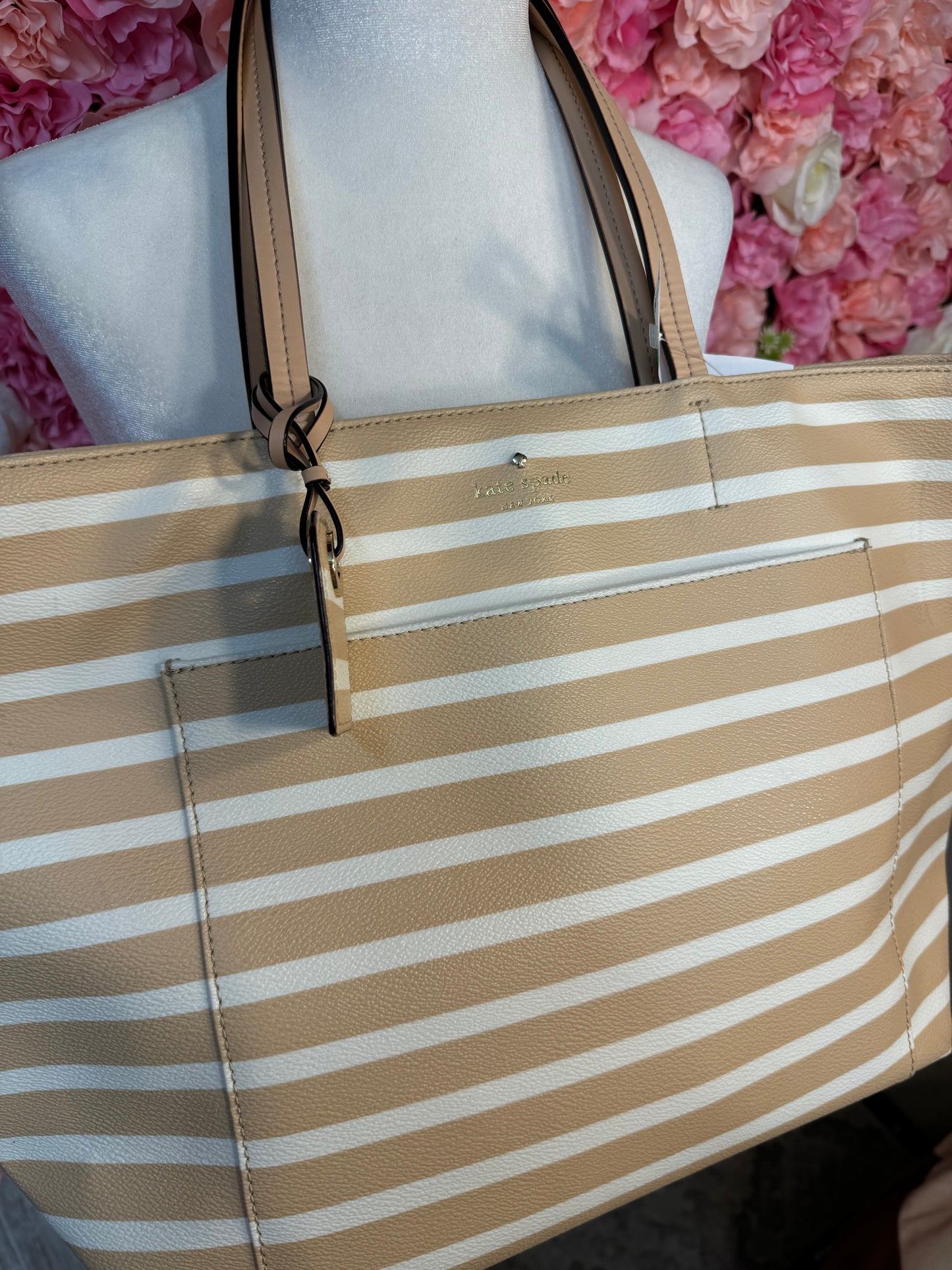 Oversized Kate Spade Stripped Tote/Purse