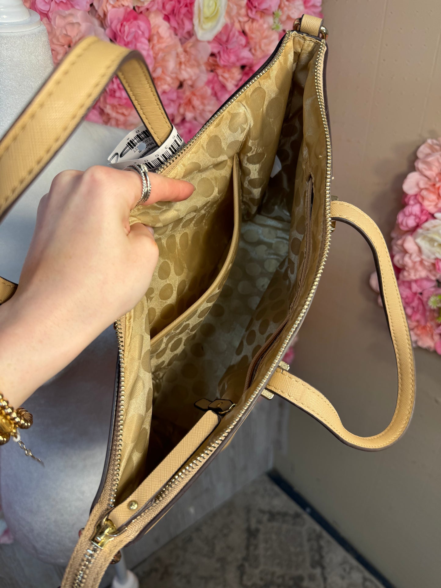 Neutral & Gold Kate Spade Purse