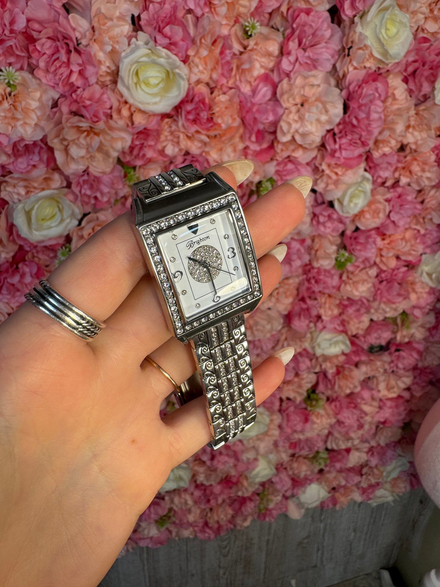 Brighton Silver & Rhinestone Watch