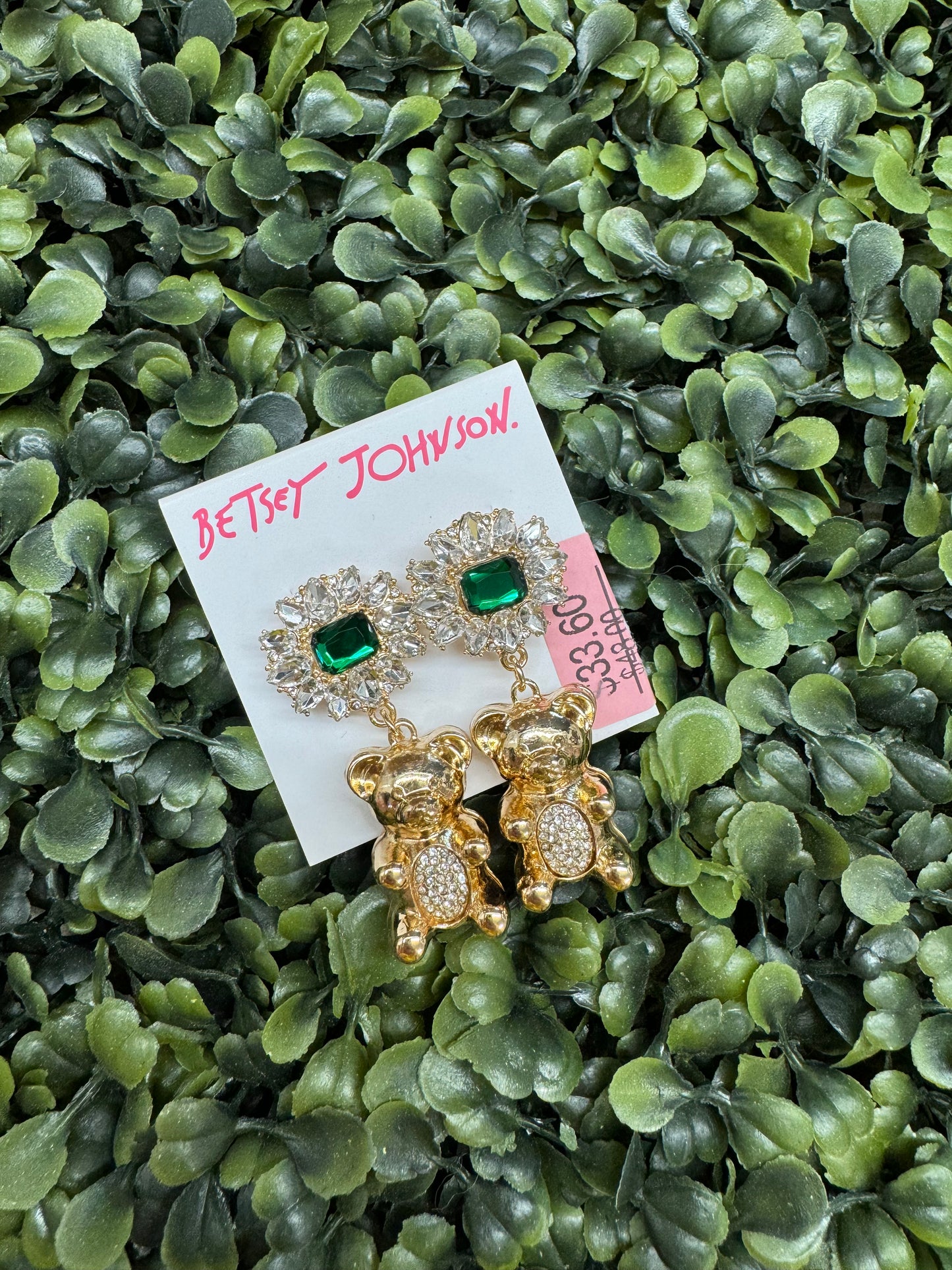 Brand New Betsey Johnson Gold Gummy Bear Earrings