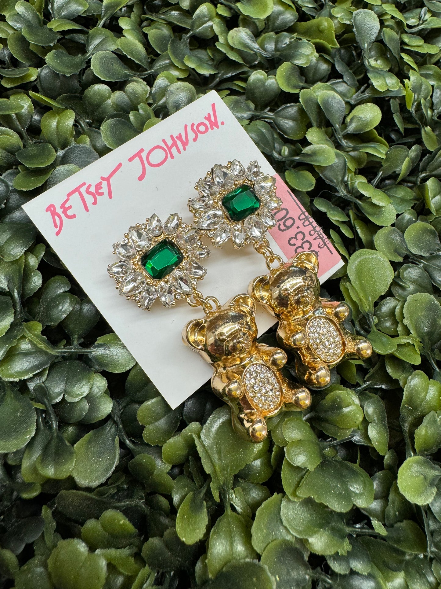 Brand New Betsey Johnson Gold Gummy Bear Earrings